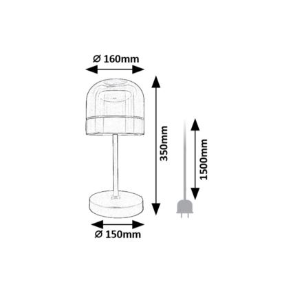 Rabalux - Candeeiro de mesa LED com regulação LED/13W/230V 3000/4000/6000K