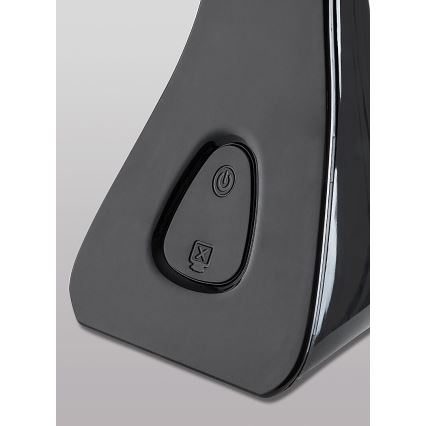 Rabalux - Lâmpada de mesa LED regulável com display LED/7W/5V 4000K preta