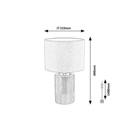Rabalux - Candeeiro de mesa 1xE14/40W/230V verde