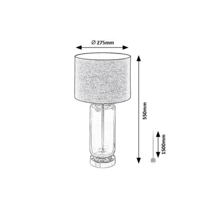 Rabalux - Candeeiro de mesa 1xE27/60W/230V