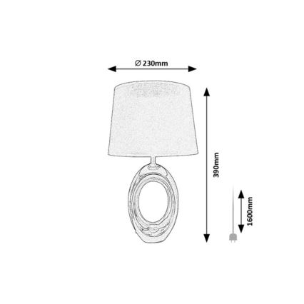 Rabalux - Candeeiro de mesa 1xE14/25W/230V