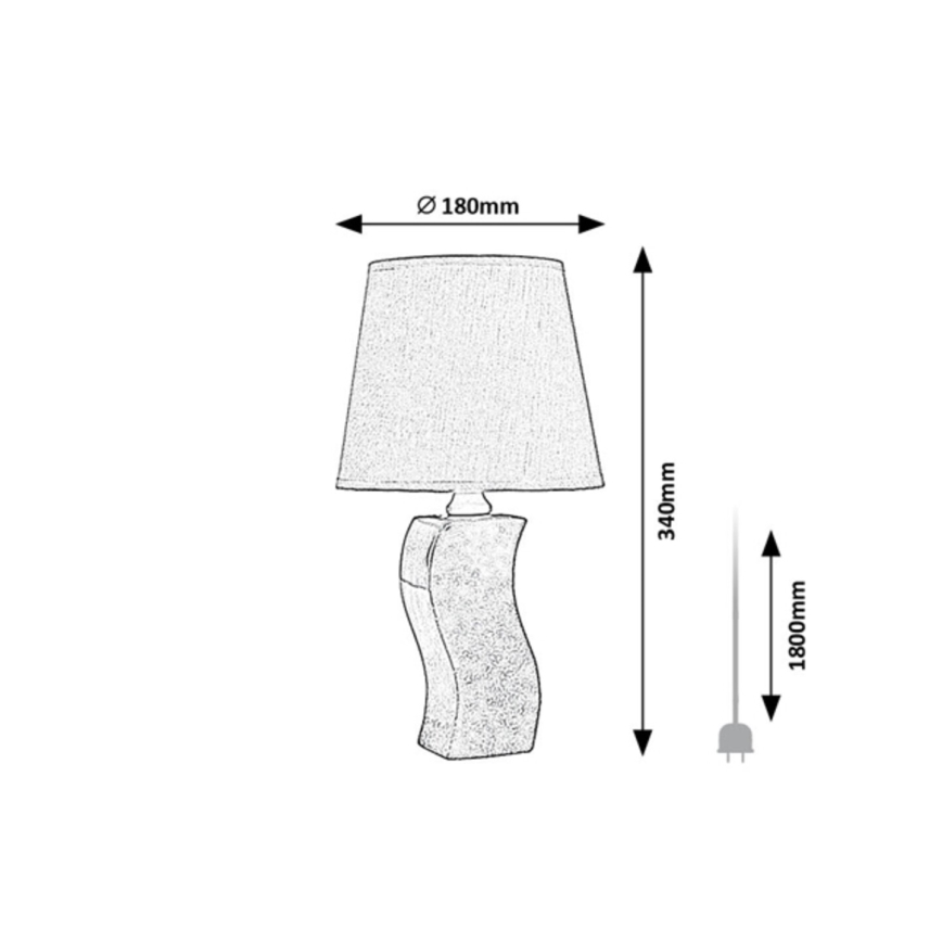 Rabalux - Candeeiro de mesa 1xE14/40W/230V cinzento