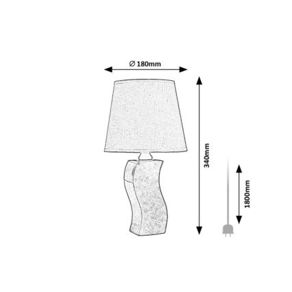 Rabalux - Candeeiro de mesa 1xE14/40W/230V azul
