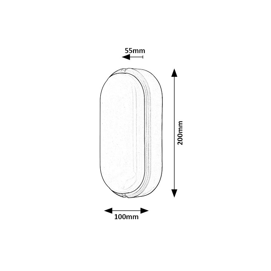 Rabalux - Iluminação de teto exterior LED LED/15W/230V IP54 preto