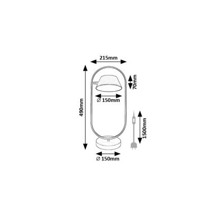 Rabalux - Candeeiro de mesa LED LED/6W/230V 3000K