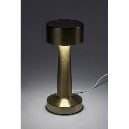 Rabalux 74207 - Candeeiro de mesa tátil recarregável LED SENAN LED/2,7W/5V 1200mAh dourado