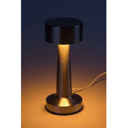 Rabalux - LED Candeeiro de mesa tátil LED/2,7W/5V 1200mAh 3000/4000/6000K cromado mate