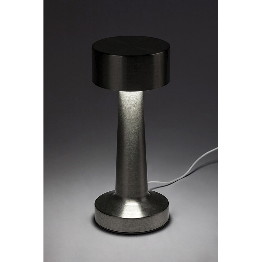 Rabalux - LED Candeeiro de mesa tátil LED/2,7W/5V 1200mAh 3000/4000/6000K cromado mate