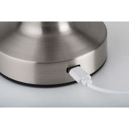 Rabalux - LED Candeeiro de mesa tátil LED/2,7W/5V 1200mAh 3000/4000/6000K cromado mate