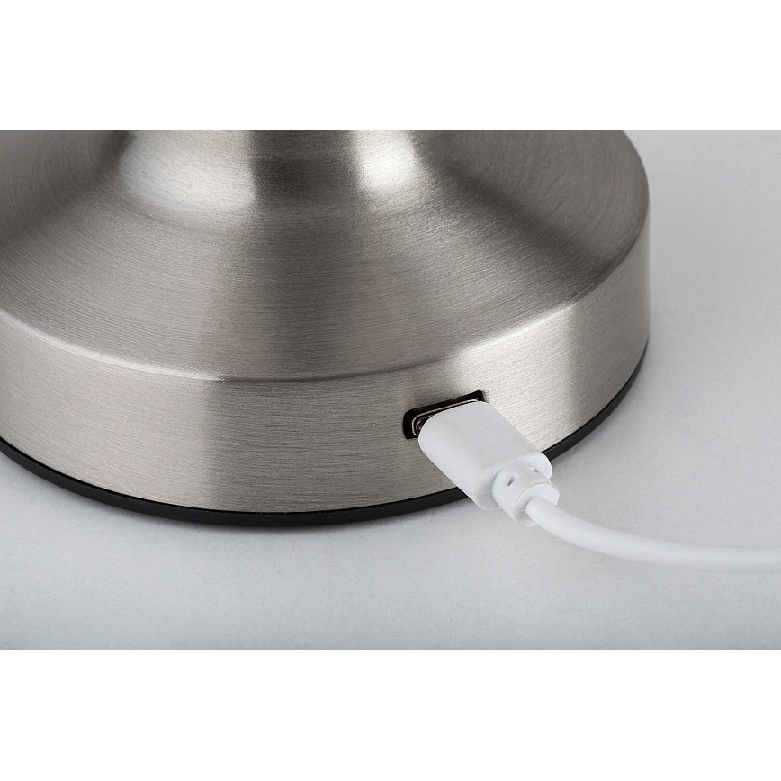 Rabalux - LED Candeeiro de mesa tátil LED/2,7W/5V 1200mAh 3000/4000/6000K cromado mate