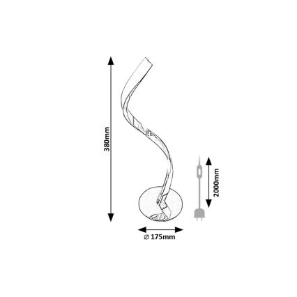 Rabalux - Candeeiro de mesa LED LED/3W/230V 4000K cromado brilhante