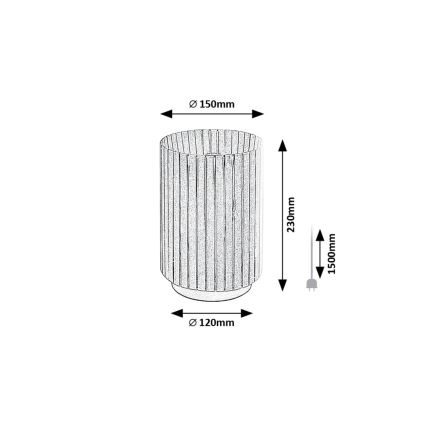 Rabalux - Candeeiro de mesa 1xE27/6W/230V