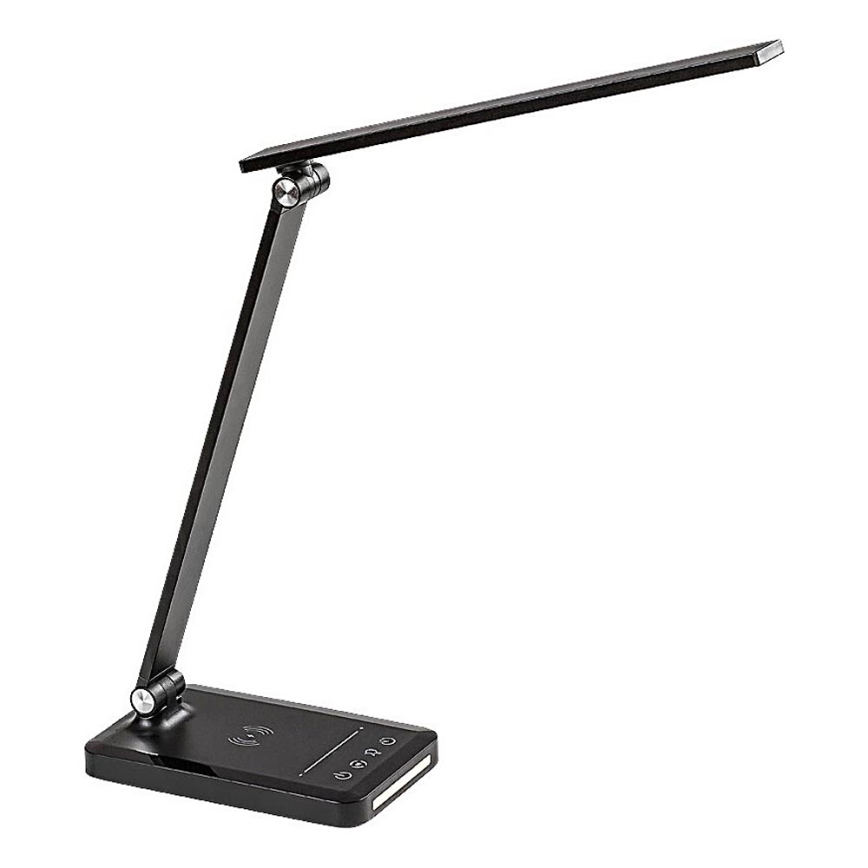 Rabalux 74213 - Candeeiro de mesa flexível LED com regulação e carregamento sem fios QI e USB LED/5W/5V 3000-6500K