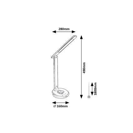 Rabalux 74226 - Candeeiro de mesa LED RGB táctil com regulação JACEY LED/6W/230V preto