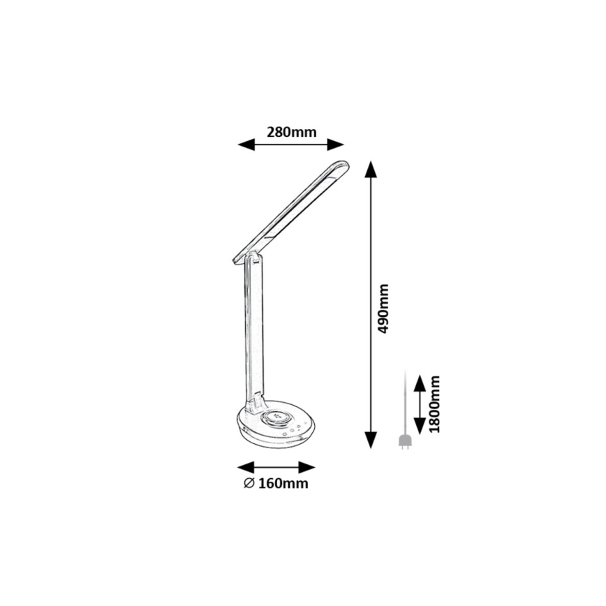 Rabalux 74226 - Candeeiro de mesa LED RGB táctil com regulação JACEY LED/6W/230V preto