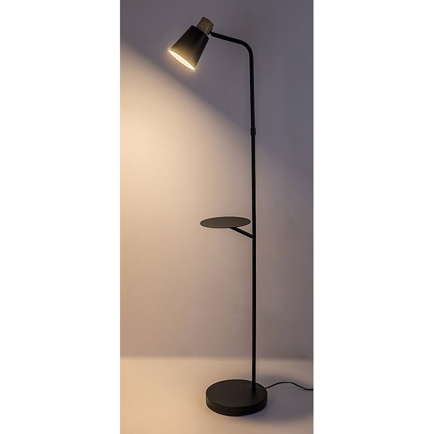 Rabalux - Candeeiro de chão com uma prateleira 1xE27/40W/230V preto