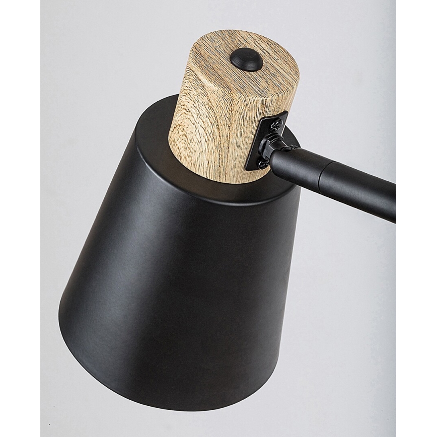 Rabalux - Candeeiro de chão com uma prateleira 1xE27/40W/230V preto