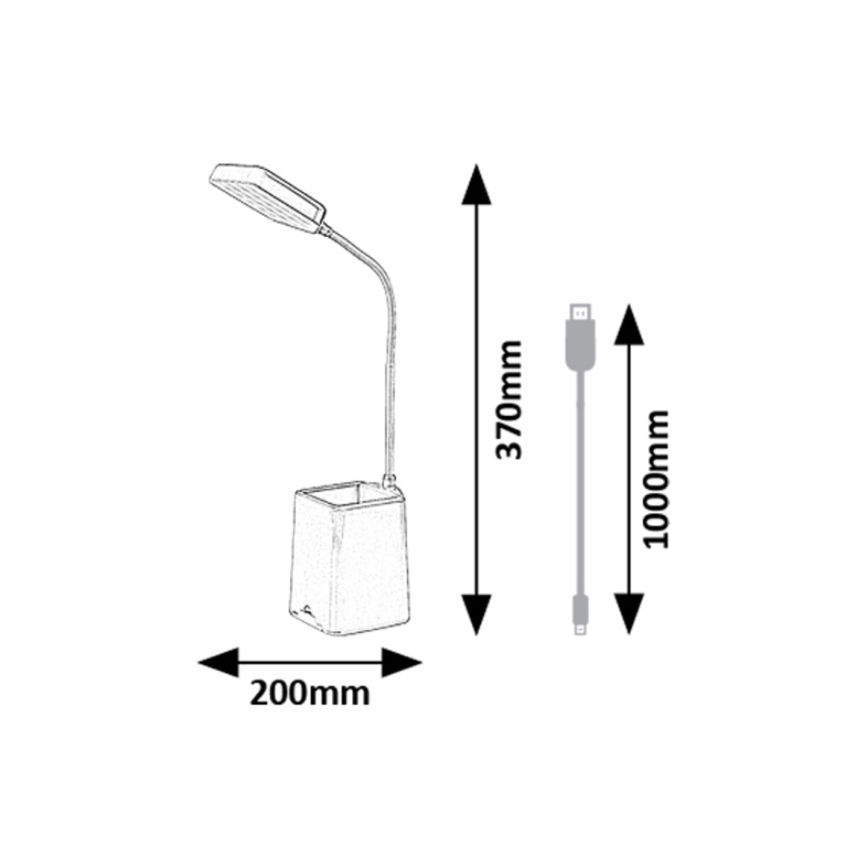 Rabalux - Candeeiro de mesa LED com regulação LED/6W/230V 5000K azul