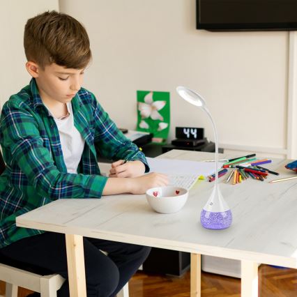 Rabalux - Candeeiro de mesa LED RGB com regulação LED/4W/230V branco