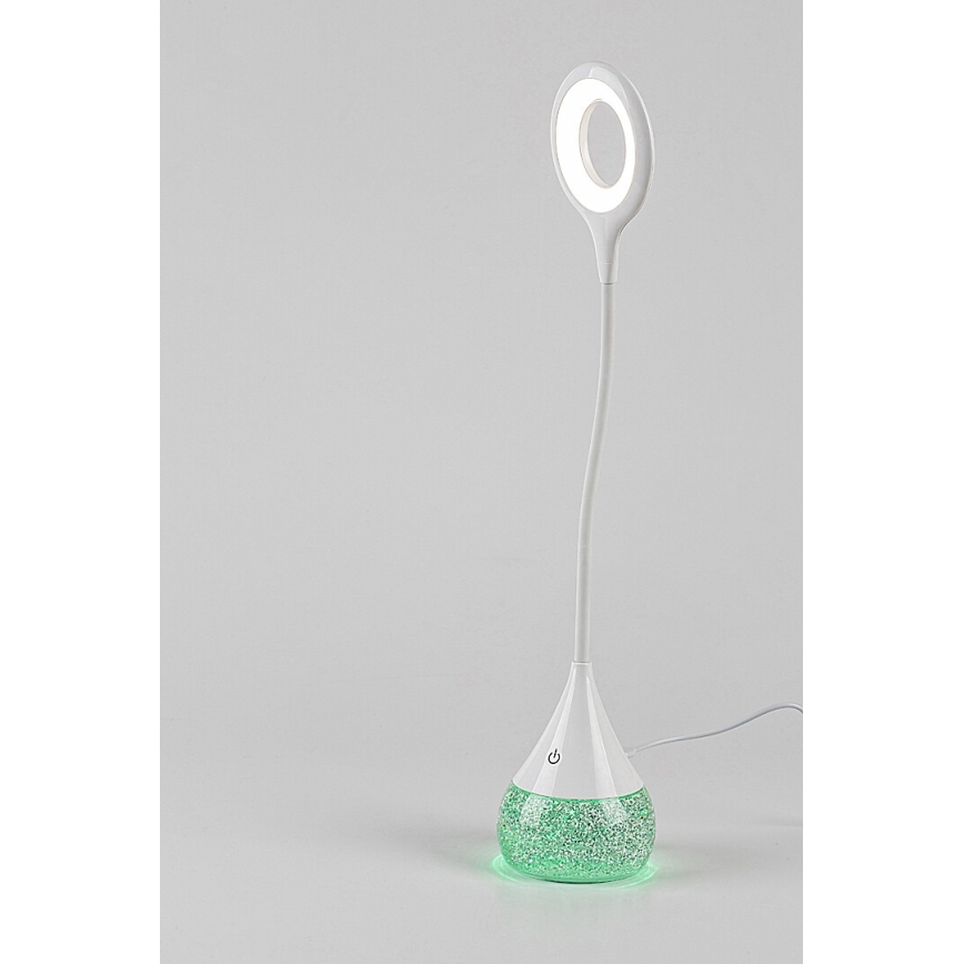 Rabalux - Candeeiro de mesa LED RGB com regulação LED/4W/230V branco