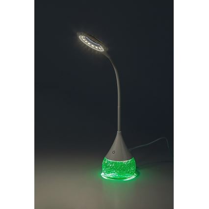 Rabalux - Candeeiro de mesa LED RGB com regulação LED/4W/230V branco