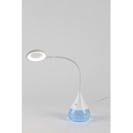 Rabalux - Candeeiro de mesa LED RGB com regulação LED/4W/230V branco