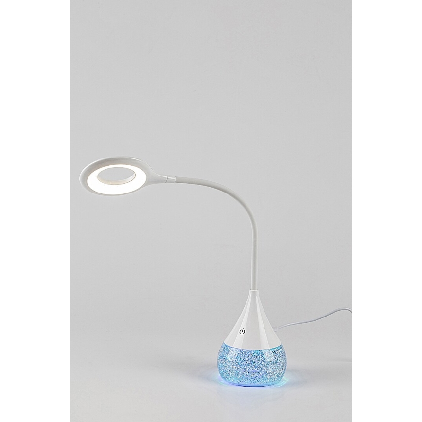 Rabalux - Candeeiro de mesa LED RGB com regulação LED/4W/230V branco
