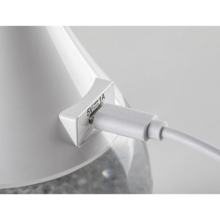 Rabalux - Candeeiro de mesa LED RGB com regulação LED/4W/230V branco