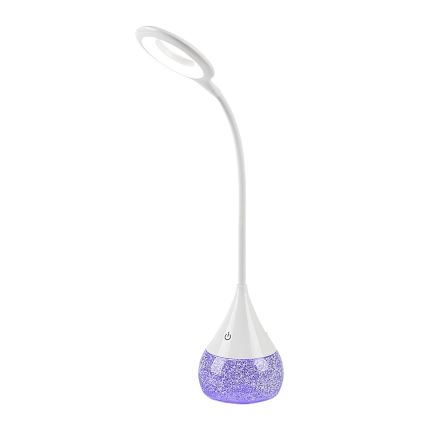 Rabalux - Candeeiro de mesa LED RGB com regulação LED/4W/230V branco