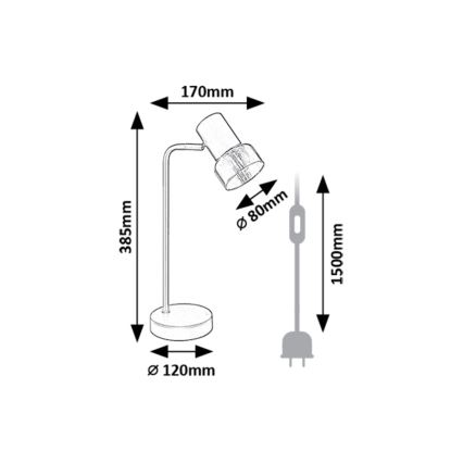 Rabalux - Candeeiro de mesa 1xE14/15W/230V