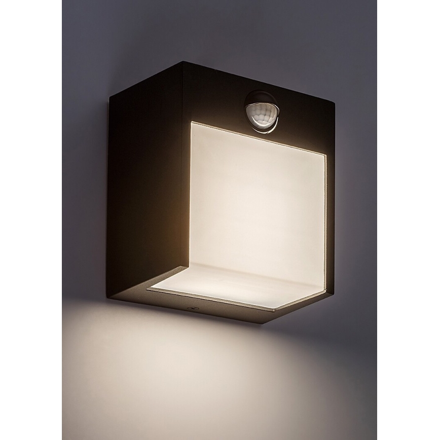 Rabalux - Iluminação de parede exterior LED com sensor LED/12W/230V IP54