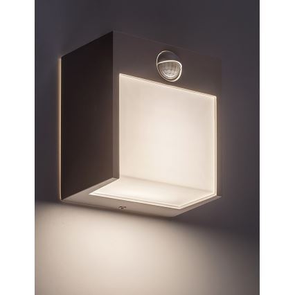 Rabalux - Iluminação de parede exterior LED com sensor LED/12W/230V IP44