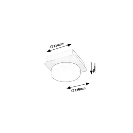 Rabalux - Iluminação de teto de casa de banho LED LED/5W/230V IP44 4000K preto