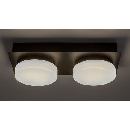 Rabalux - Iluminação de teto de casa de banho LED 2xLED/5,5W/230V IP44 preto