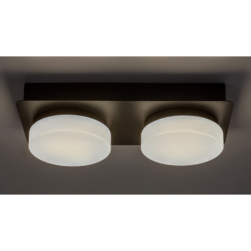 Rabalux - Iluminação de teto de casa de banho LED 2xLED/5,5W/230V IP44 preto
