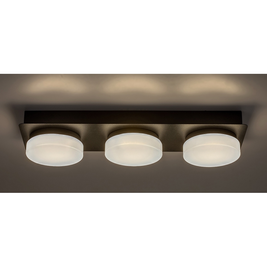 Rabalux - Iluminação de teto de casa de banho LED 3xLED/6W/230V IP44 preto