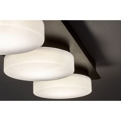 Rabalux - Iluminação de teto de casa de banho LED 3xLED/6W/230V IP44 preto