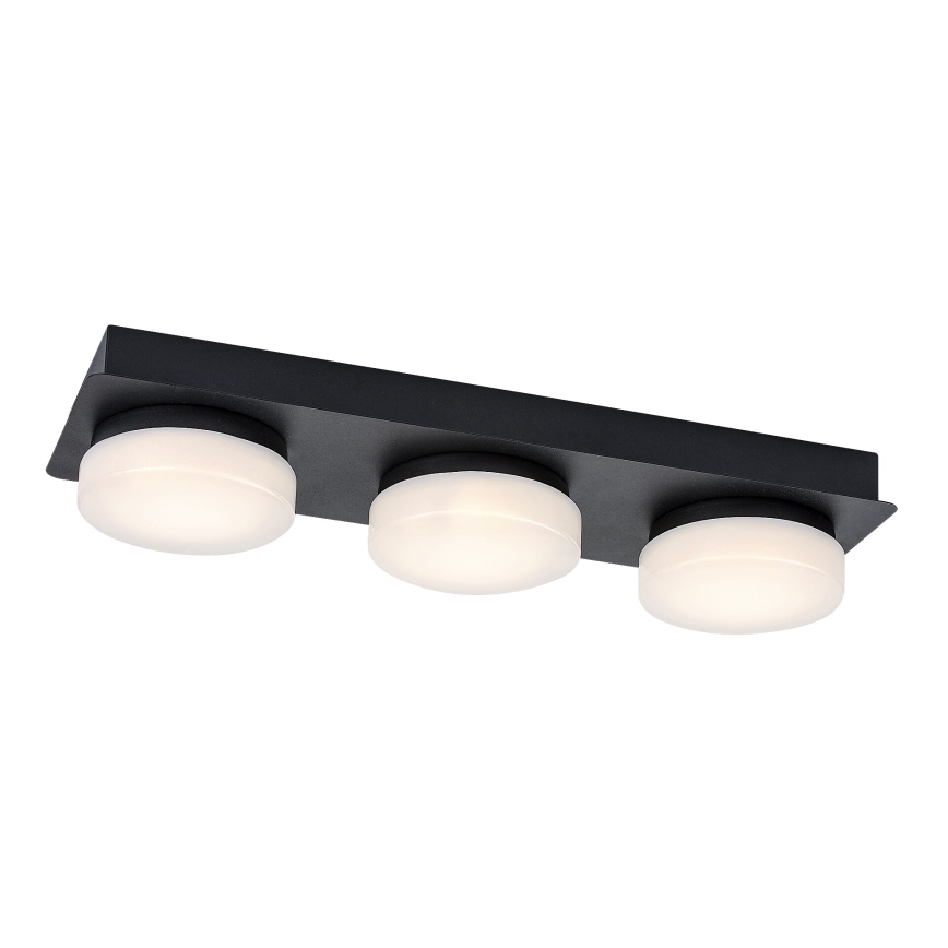 Rabalux - Iluminação de teto de casa de banho LED 3xLED/6W/230V IP44 preto