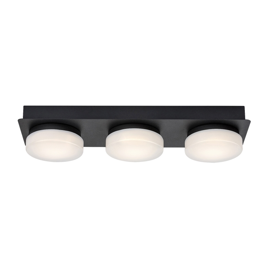 Rabalux - Iluminação de teto de casa de banho LED 3xLED/6W/230V IP44 preto