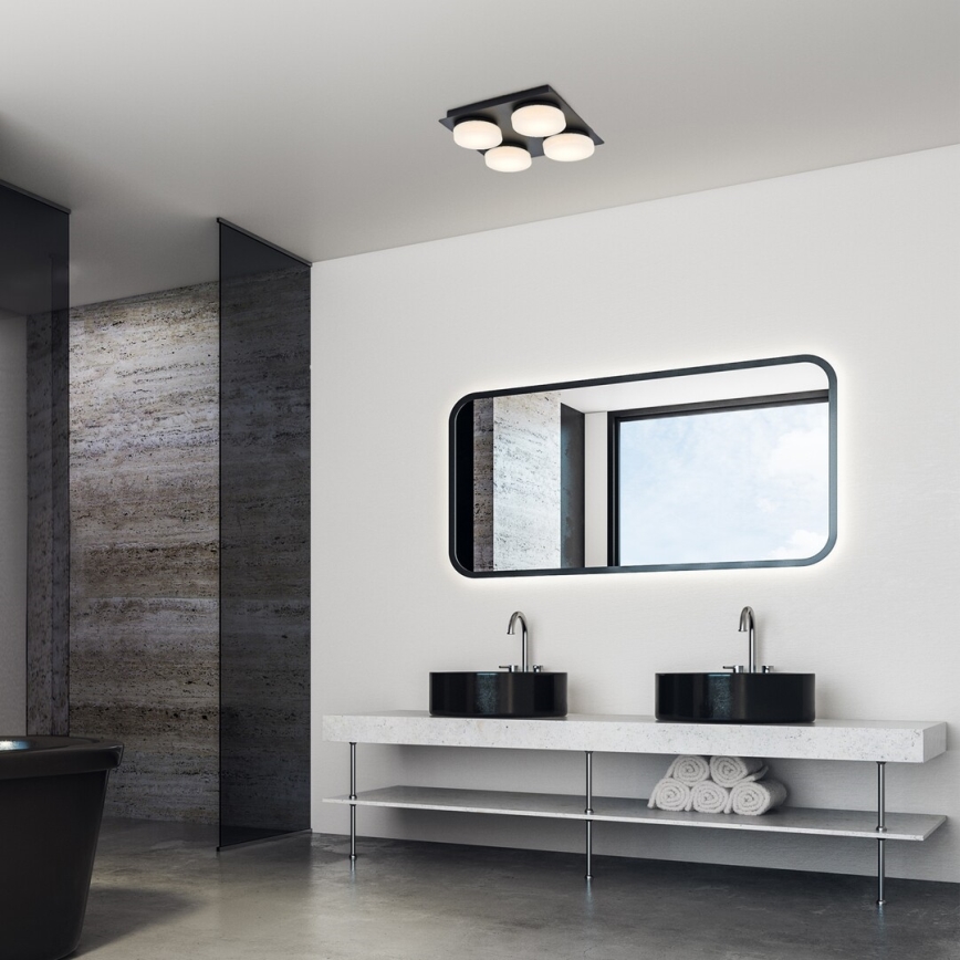 Rabalux - Iluminação de teto de casa de banho LED 4xLED/5,2W/230V IP44 preto