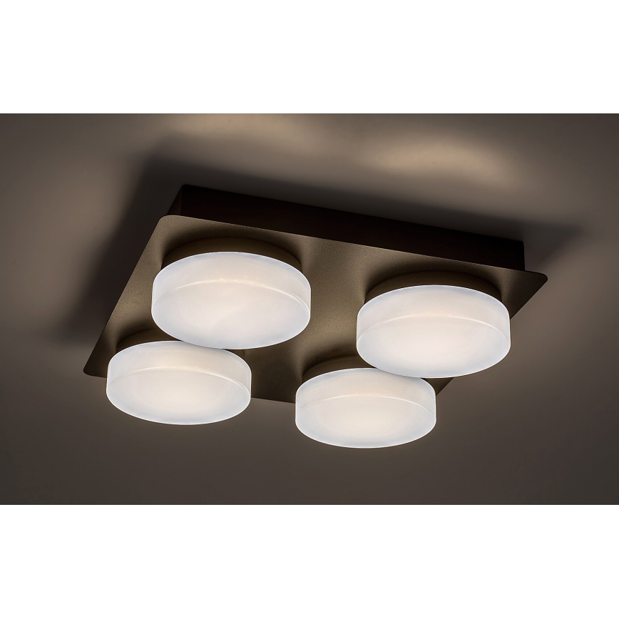 Rabalux - Iluminação de teto de casa de banho LED 4xLED/5,2W/230V IP44 preto