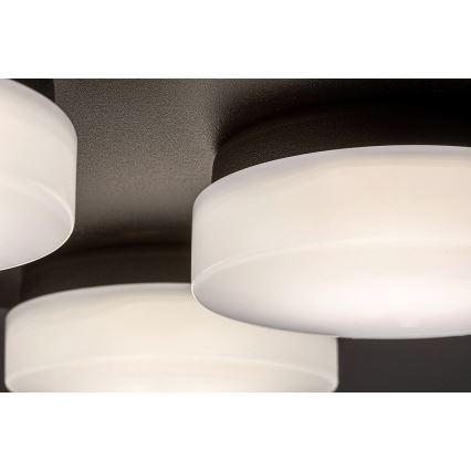Rabalux - Iluminação de teto de casa de banho LED 4xLED/5,2W/230V IP44 preto
