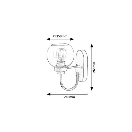 Rabalux - Luminária de parede para casa de banho 1xE27/15W/230V IP44