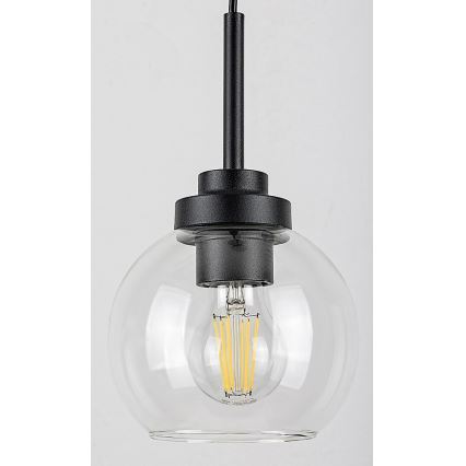 Rabalux - Bathroom candelabro suspenso 1xE27/15W/230V preto IP44