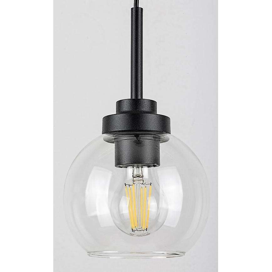 Rabalux - Bathroom candelabro suspenso 1xE27/15W/230V preto IP44