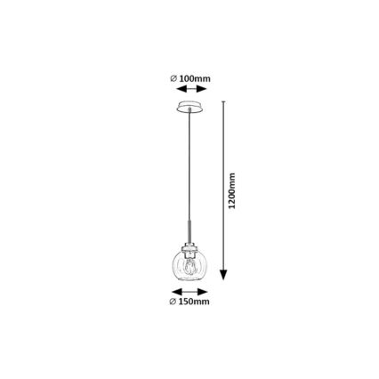 Rabalux - Bathroom candelabro suspenso 1xE27/15W/230V preto IP44