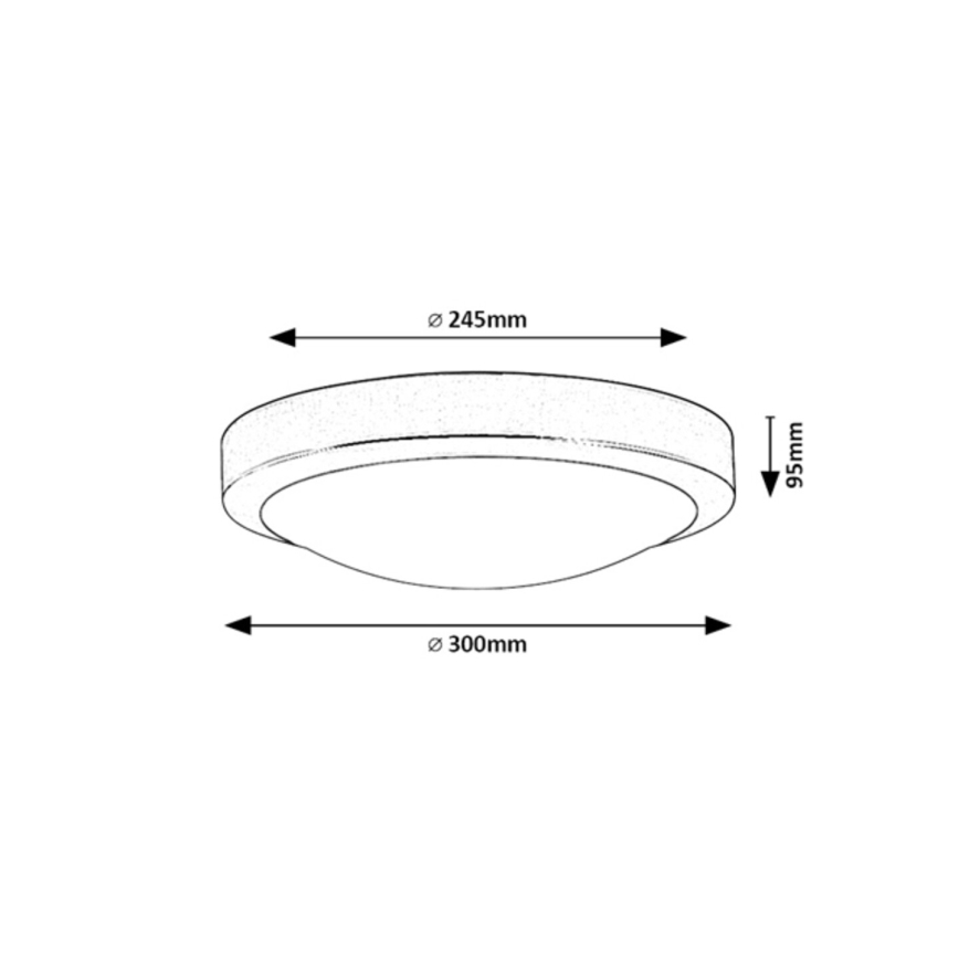 Rabalux - Luminária de tecto para casa de banho 2xE27/40W/230V IP44 diâmetro 30 cm