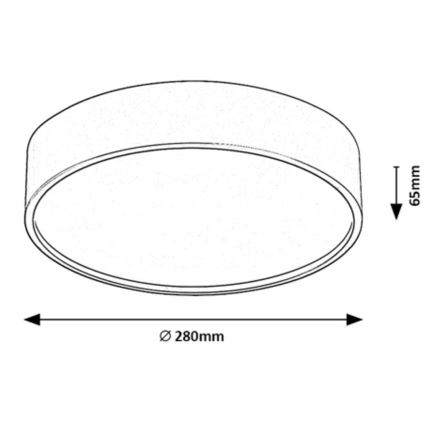 Rabalux - Iluminação de teto LED LED/18W/230V IP44 4000K diâmetro 28 cm preto