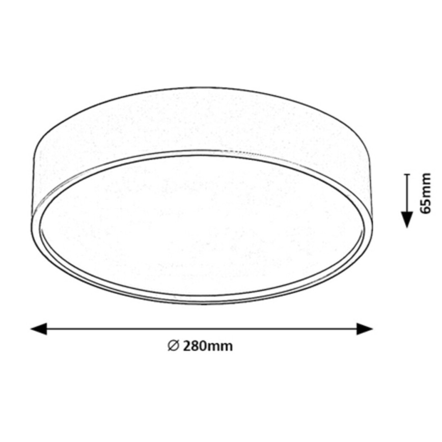 Rabalux - Iluminação de teto LED LED/18W/230V IP44 4000K prateado diâmetro 28 cm