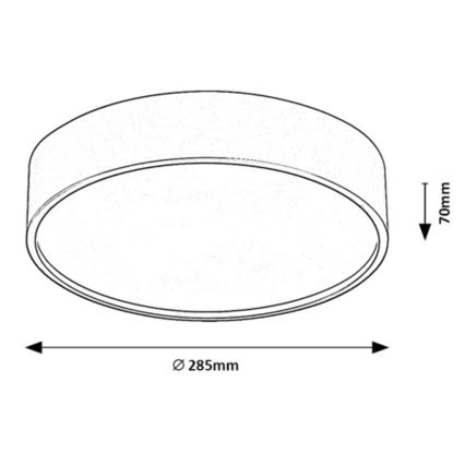 Rabalux - Iluminação de teto LED com uma sensor LED/19W/230V IP44 4000K diâmetro 28,5 cm preto